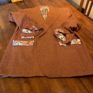 OXXFORD CLOTHES custom sportcoat 46R, beautiful cashmere houndstooth fabric.